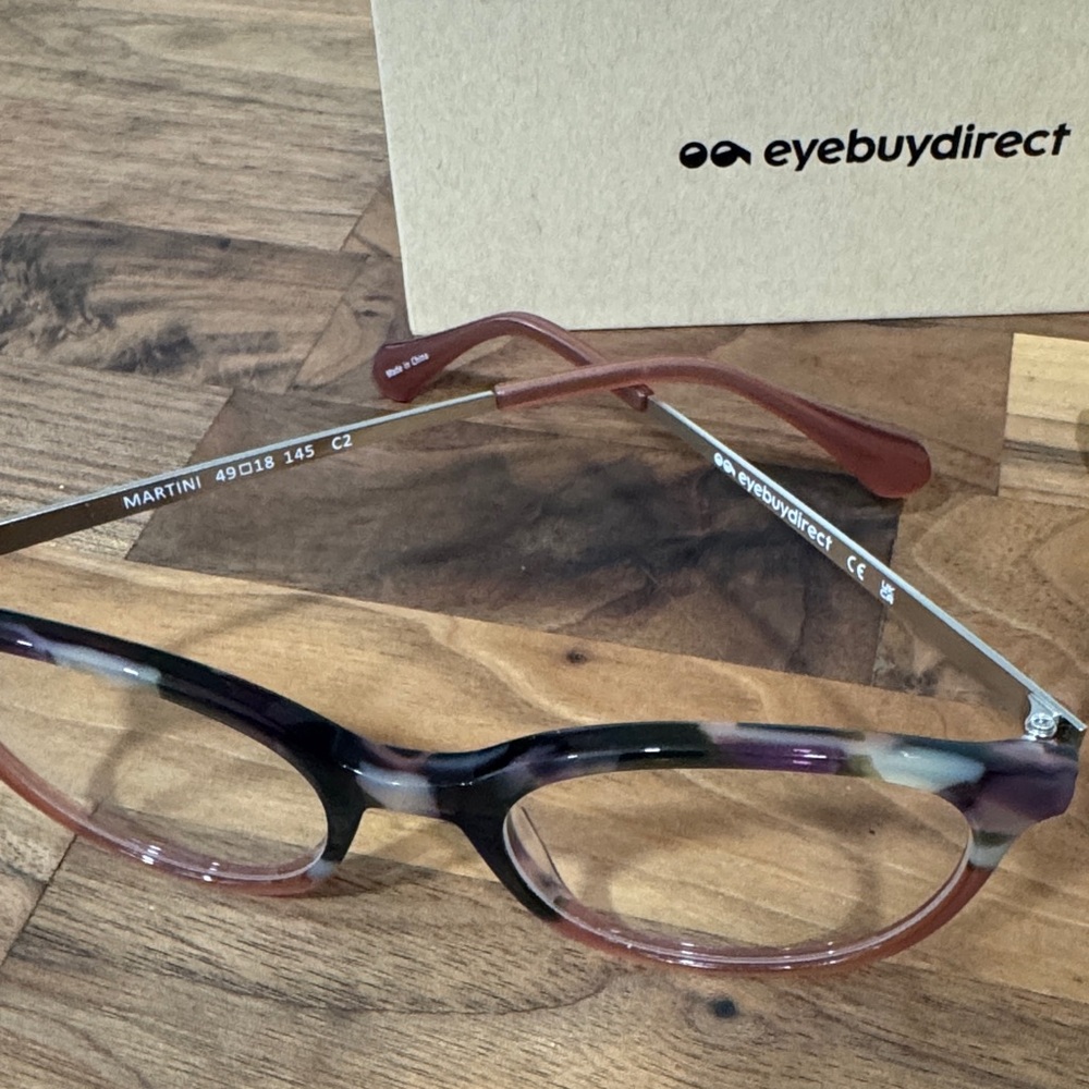 EyeBuyDirect Tortoise Shell Glasses with Case - Picture 2 of 5